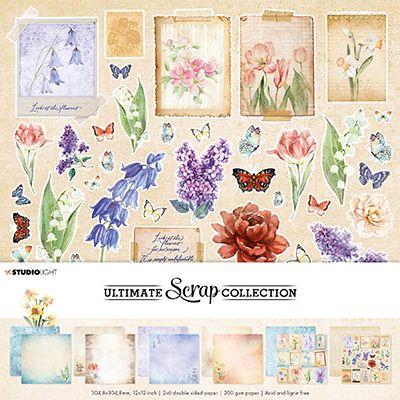 StudioLight Spring Grunge Nr. 24 Designpapiere - Scrap Set