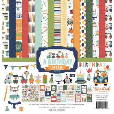 Echo Park A Birthday Wish Boy Designpapiere - Collection Kit