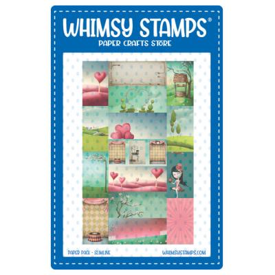 Whimsy Stamps Deb Davis Slimline Paper Pack Designpapiere - SurReally Cool Sweetheart