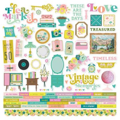 Simple Stories Flea Market Sticker - Cardstock Stickers