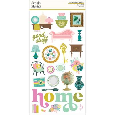 Simple Stories Flea Market Sticker - Chipboard Stickers