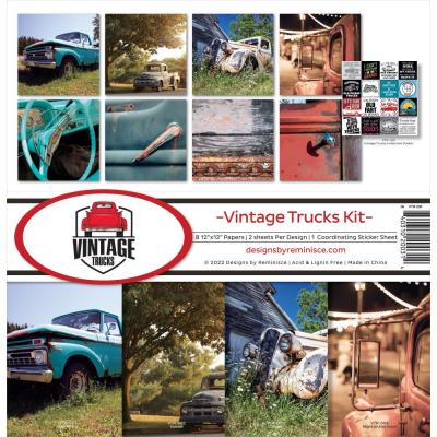 Reminisce Vintage Trucks Designpapiere - Collection Kit