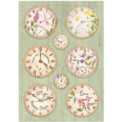 Stamperia Welcome Home Spezialpapier - Clocks