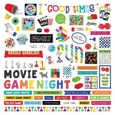 Photoplay Paper Family Fun Night Sticker - Elements