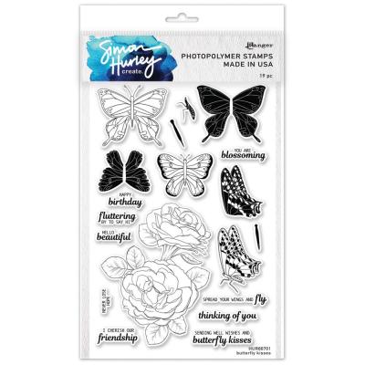 Ranger Simon Hurley Clear Stamps - Butterfly Kisses