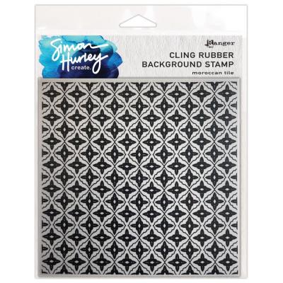 Ranger Simon Hurley Cling Stamp -  Morrocan Tile