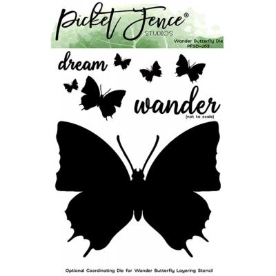 Picket Fence Studios Metal Die - Wander Butterfly