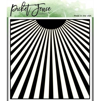 Picket Fence Studios Stencil - Sun With Rays