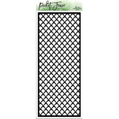 Picket Fence Studios Slim Line Stencil - Sea Scales