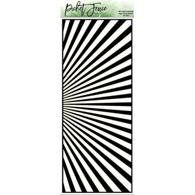 Picket Fence Studios Slim Line Horizontal Stencil - Rays Of Sun