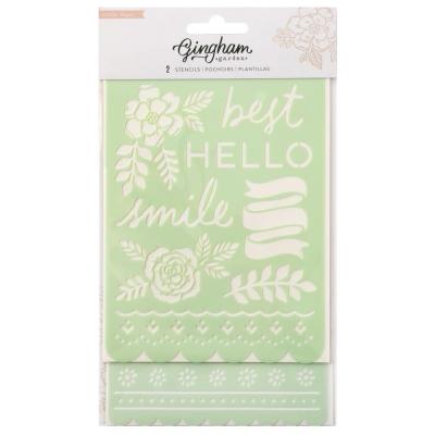 Crate Paper Gingham Garden Stencil - Gingham Garden