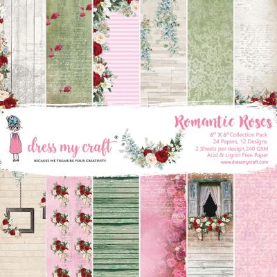 Dress My Crafts Romantic Roses Designpapiere - Paper Pad
