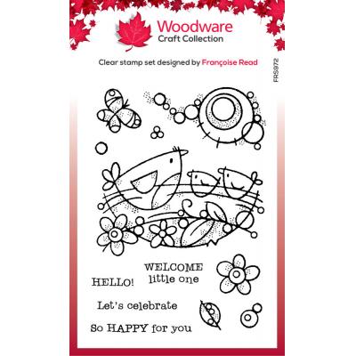 Creative Expressions Woodware Craft Collection Clear Stamps - Bird Nest