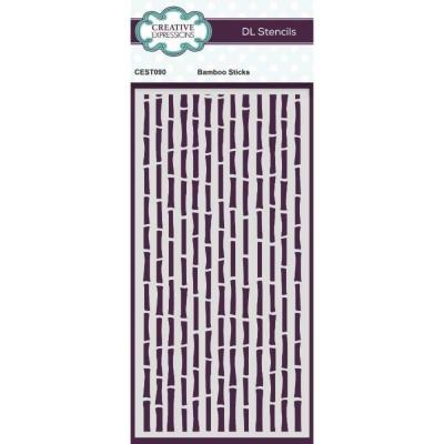 Creative Expressions Slimline Stencils - Bamboo Sticks