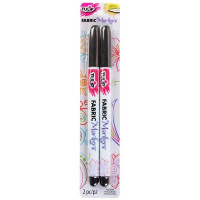 Tulip Textilfarbe - Fabric Markers Fine Black