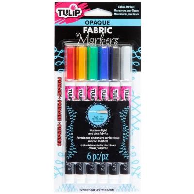 Tulip Textilfarbe - Fabric Markers Bullet Opaque Primary