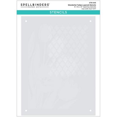 Spellbinders Layered Stencils - Wonderful Tulips