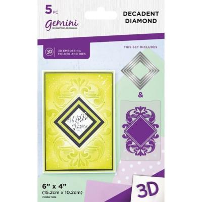Gemini 3D Embossing Folder & Die - Decadent Diamond