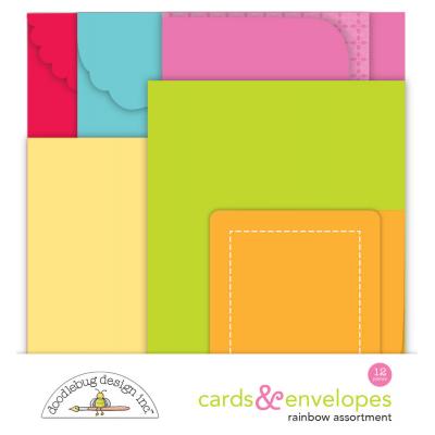 Doodlebug Over The Rainbow - Cards & Envelopes