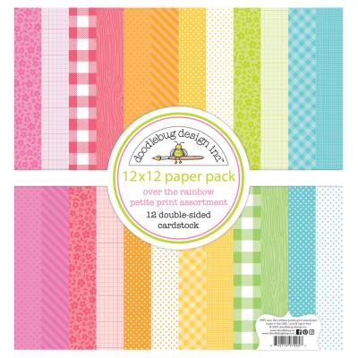 Doodlebug Over The Rainbow Designpapiere - Petite Print Assortment