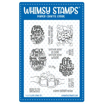 Whimsy Stamps Deb Davis Clear Stamps - Brewskis