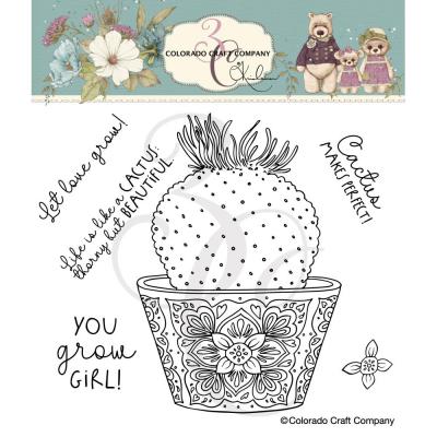 Colorado Craft Company By Kris Lauren Clear Stamps - Grow Girl