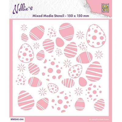 Nellie's Choice Mixed Media Stencils - Easter Eggs Background