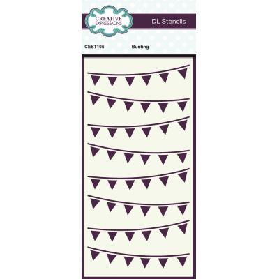 Creative Expressions Slimline Stencils - Bunting