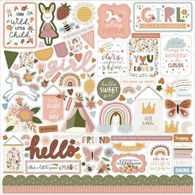 Echo Park Dream Big Little Girl Sticker - Element Sticker