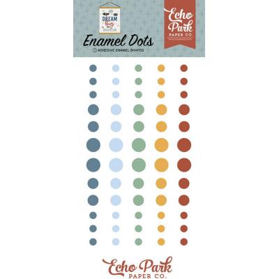 Echo Park Dream Big Little Boy Embellishments - Enamel Dots