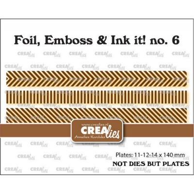 Crealies Foil Emboss & Ink it! Hotfoil Stamps - Plattenstreifen A