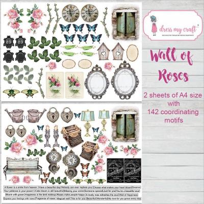 Dress My Craft Wall Of Roses Ausschneidebogen - Image Sheet