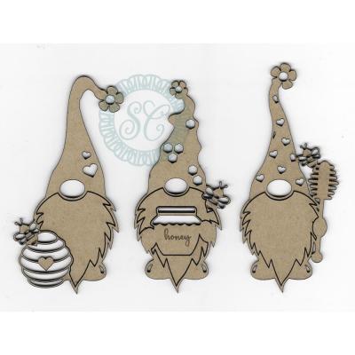 Scrapaholics Laser Cut Chipboards - Bee Gnomes