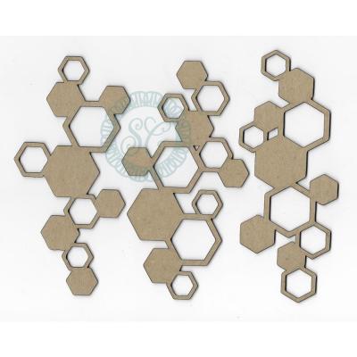 Scrapaholics Laser Cut Chipboards - Hexagon Pieces
