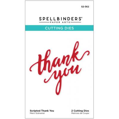 Spellbinders Etched Dies - Scripted Thank You