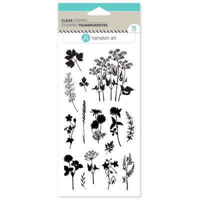 Hampton Art Clear Stamps - Floral Silhouette