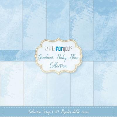 Papers For You Gradient Baby Blue Designpapiere - Mini Scrap Paper Pack