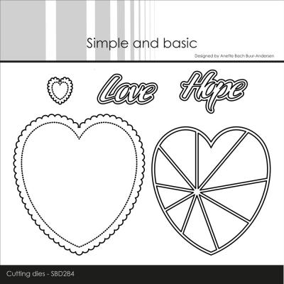 Simple and Basic Cutting Dies - Patchwork Heart With Scalloped Edge