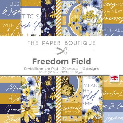 The Paper Boutique Perfect Partners Freedom Field Designpapiere - Embellishments Pad