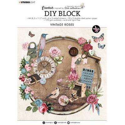 StudioLight DIY Block Essentials Nr.44 Scrapbooking Set - Vintage Roses