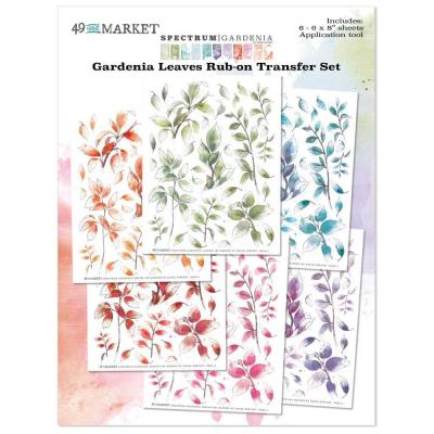 49 and Market Spectrum Gardenia Sticker - Leaves Rub-Ons
