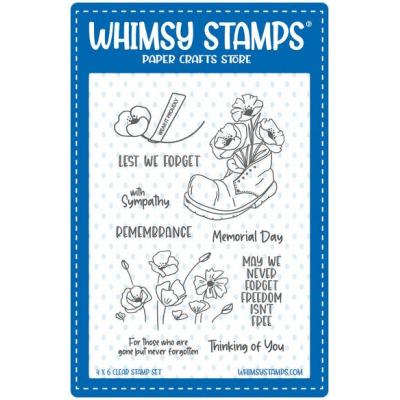 Whimsy Stamps Deb Davis Clear Stamps - Poppy Remembrance
