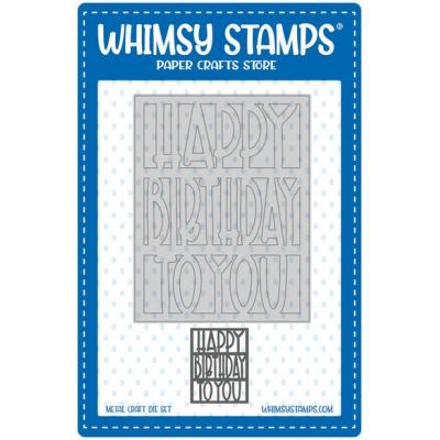Whimsy Stamps Deb Davis Die - Happy Birthday Coverplate