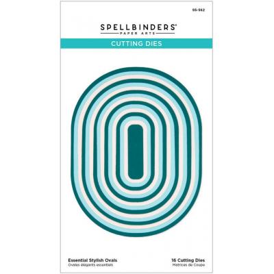 Spellbinders Etched Dies - Essential Stylish Ovals