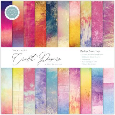 Craft Consortium Retro Summer Designpapiere - Paper Pad