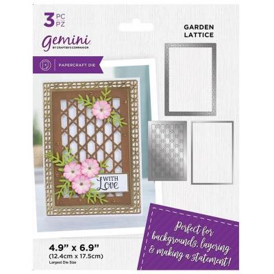 Gemini Deep Border Elements Create-a-Card Dies - Garden Lattice