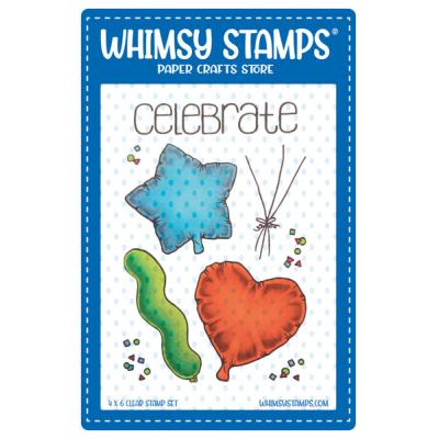 Whimsy Stamps Barbara Sproatmeyer Clear Stamps -  Celebrate Balloons