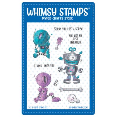 Whimsy Stamps Dustin Pike Clear Stamps - Robots