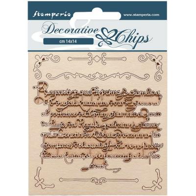 Stamperia Vintage Library Holz - Letters
