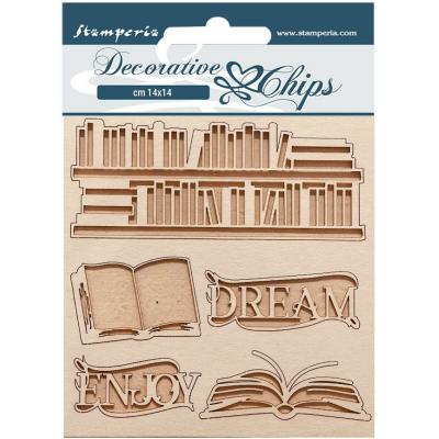 Stamperia Vintage Library Holz - Dream, Enjoy